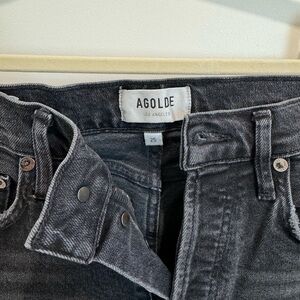 AGOLDE Nico High Rise Slim Fit Jean in Black